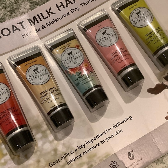 Dionis Scented Goat Milk Hand Cream Collection Set NWT 5x1oz. - Picture 13 of 16